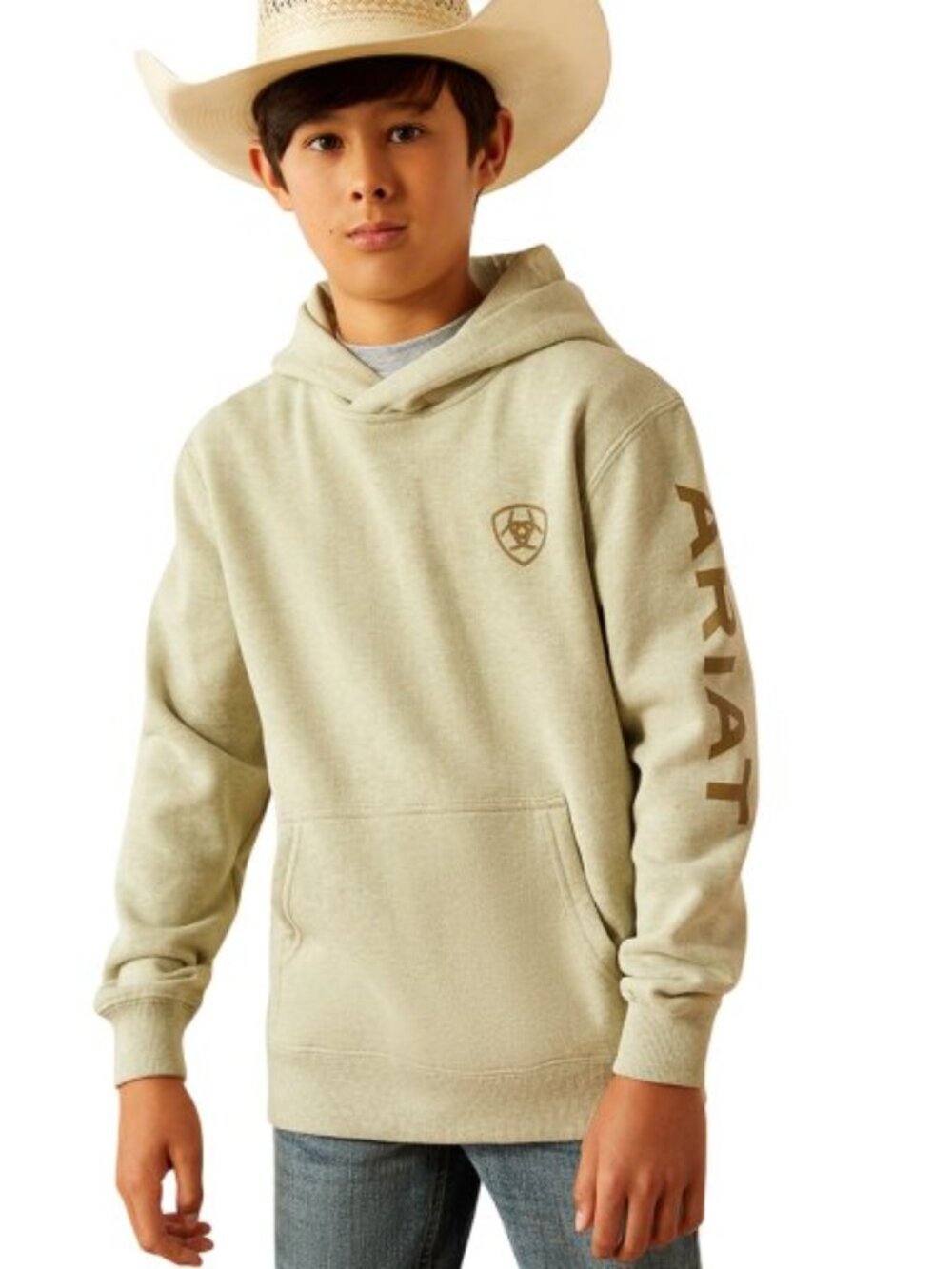 Ariat Boys Sage Heather Logo Hoodie | NWT